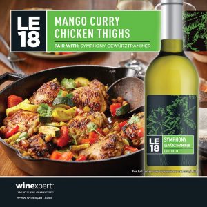 LE18 Symphony Gewürztraminer Mango Curry Chicken Thighs